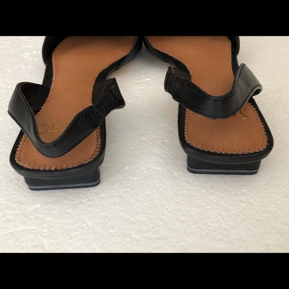 SARTO BY FRANCO SARTO — BLACK, POINTY TOW SLINGBACK FLATS - Picture 13 of 13